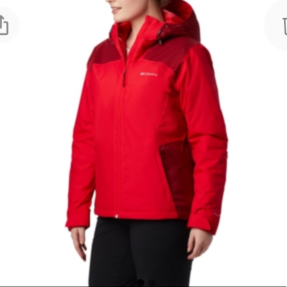 NEW Columbia Tipton Peak Insulated Winter Jacket, Size XS, Red